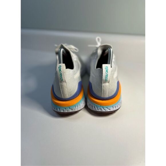 Nike Epic React Flyknit 2 BQ8927-104 Women’s 9.5 White Hyper Jade Gray - Picture 3 of 7